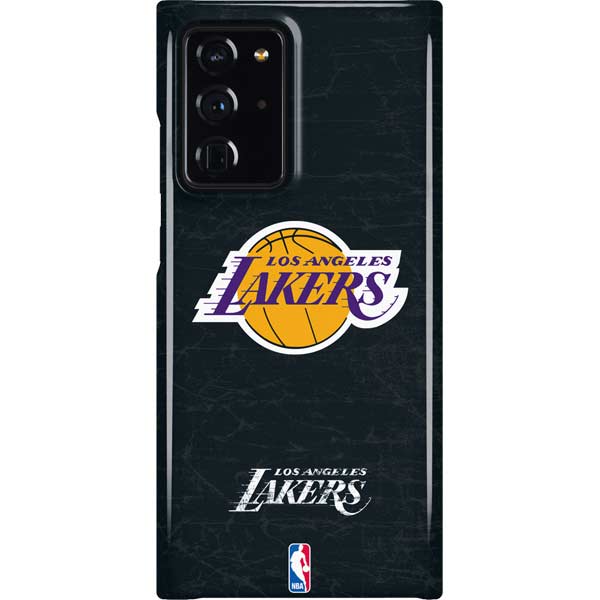 NBA Los Angeles Lakers Black Primary Logo Galaxy Cases