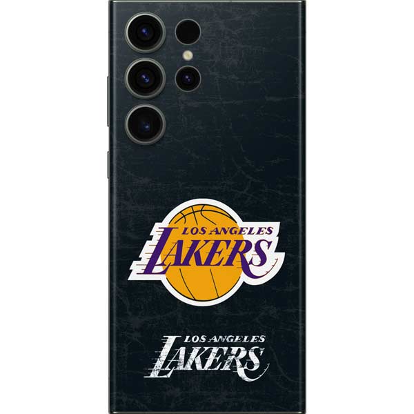 NBA Los Angeles Lakers Black Primary Logo Galaxy Skins