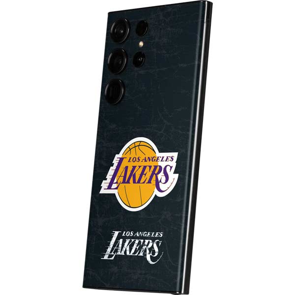 NBA Los Angeles Lakers Black Primary Logo Galaxy Skins