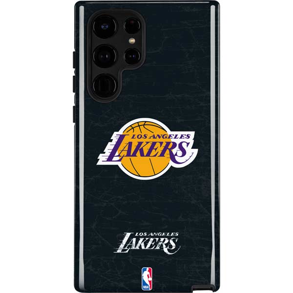 NBA Los Angeles Lakers Black Primary Logo Galaxy S25 Ultra Impact Case