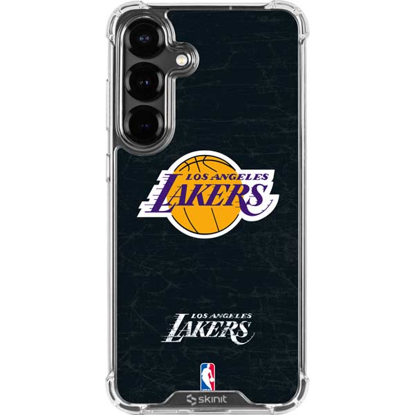 NBA Los Angeles Lakers Black Primary Logo Galaxy S26 Plus Clear Case