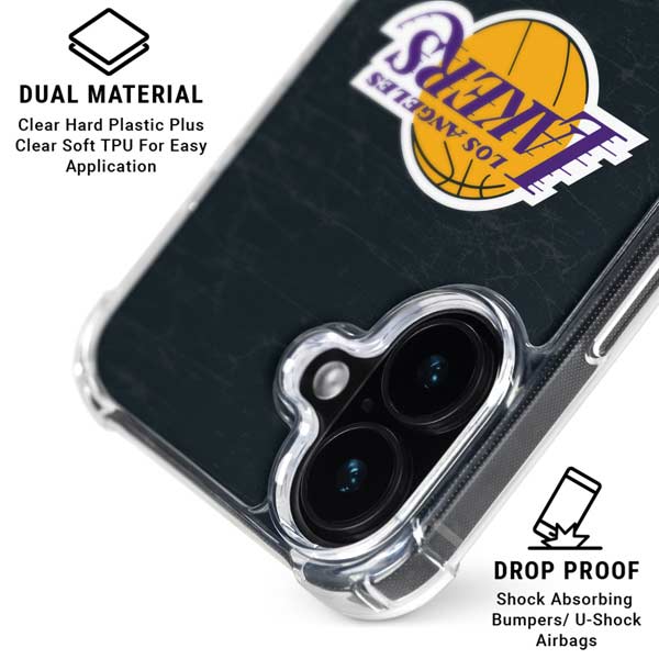 NBA Los Angeles Lakers Black Primary Logo iPhone 16 MagSafe Case