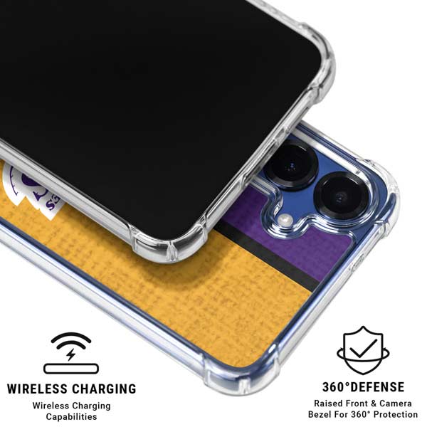 NBA Los Angeles Lakers Canvas Galaxy S25 Plus Clear Case