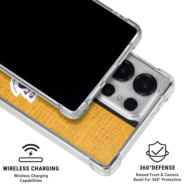 NBA Los Angeles Lakers Canvas Galaxy S25 Ultra Clear Case