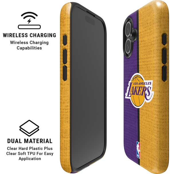 NBA Los Angeles Lakers Canvas iPhone 16 Plus Magsafe Impact Case