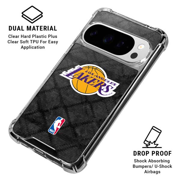 NBA Los Angeles Lakers Dark Rust Google Pixel 10 Pro Clear Case
