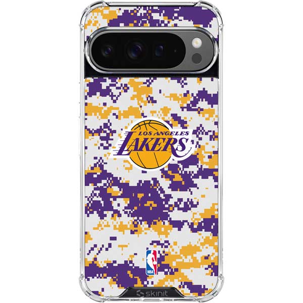 NBA Los Angeles Lakers Digi Camo Google Pixel 10 Pro Clear Case