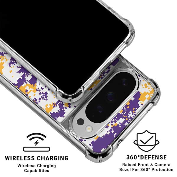 NBA Los Angeles Lakers Digi Camo Google Pixel 10 Pro Clear Case