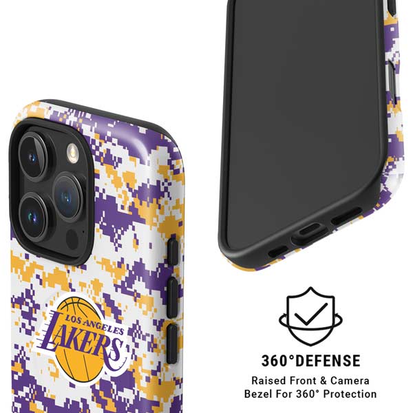 NBA Los Angeles Lakers Digi Camo iPhone 16 Pro Magsafe Impact Case