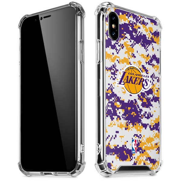 NBA Los Angeles Lakers Digi Camo iPhone X/XS Clear Case