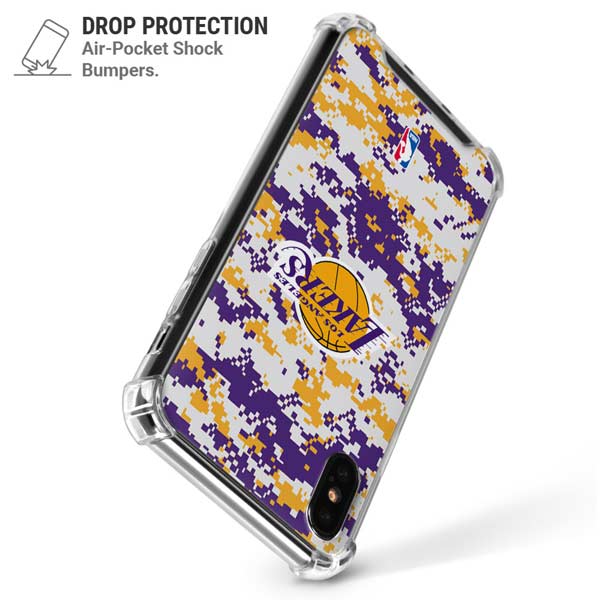 NBA Los Angeles Lakers Digi Camo iPhone X/XS Clear Case