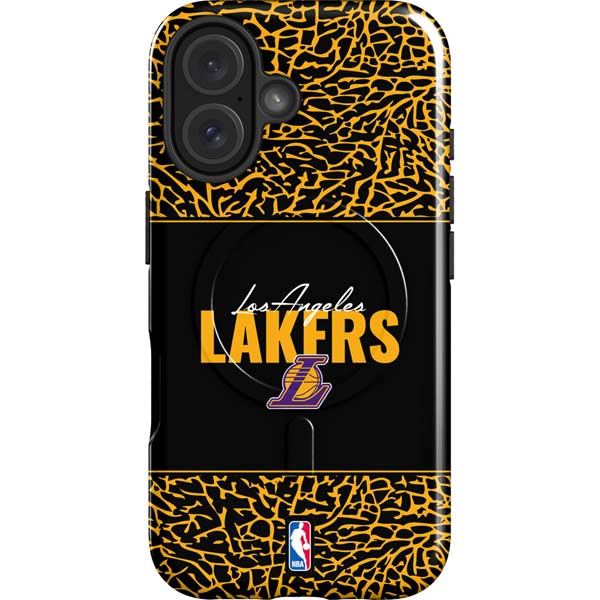NBA Los Angeles Lakers Elephant Print iPhone 16 Plus Magsafe Impact Case