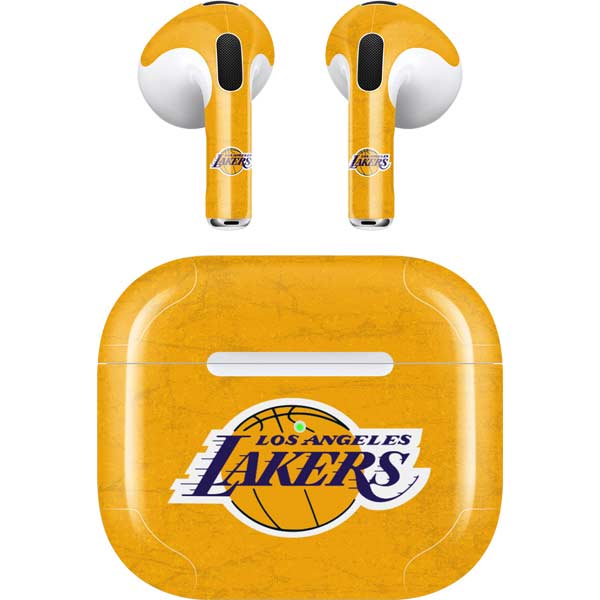 NBA Los Angeles Lakers Distressed Apple AirPods (3rd Gen 2021) Skin