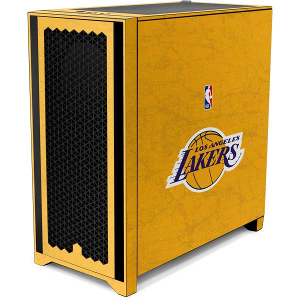 NBA Los Angeles Lakers Distressed Corsair 4000D Tempered Glass Mid-Tower ATX Case Skin