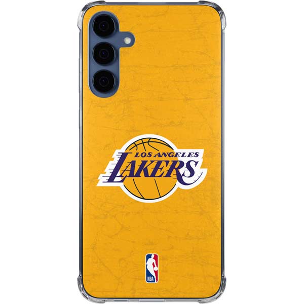 NBA Los Angeles Lakers Distressed Galaxy A35 5G Clear Case