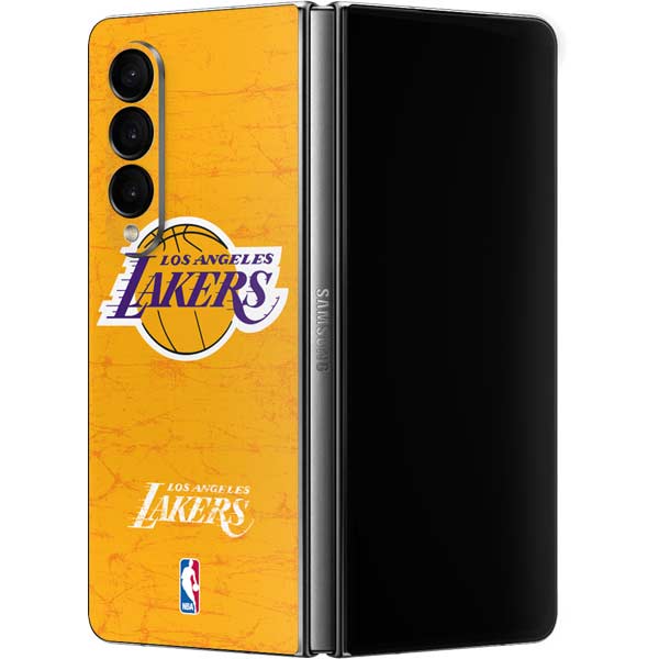 NBA Los Angeles Lakers Distressed Galaxy Z Fold4 5G Skin