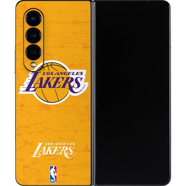 NBA Los Angeles Lakers Distressed Galaxy Z Fold4 5G Skin