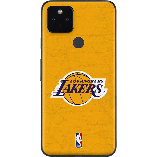 NBA Los Angeles Lakers Distressed Google Pixel 5a Skin