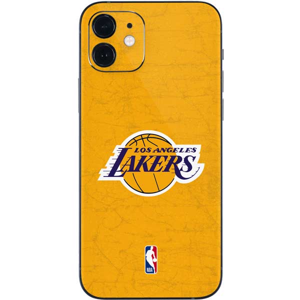 NBA Los Angeles Lakers Distressed iPhone 12 Mini Skin