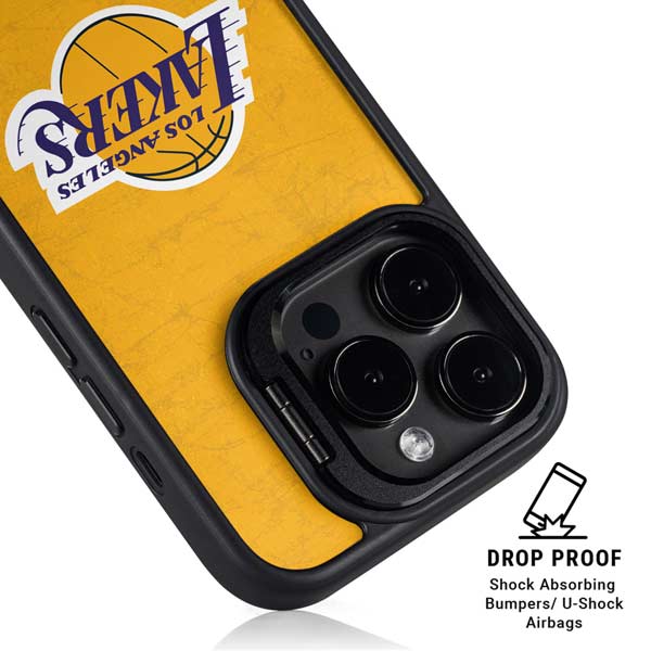 NBA Los Angeles Lakers Distressed iPhone 14 Pro Kickstand Case