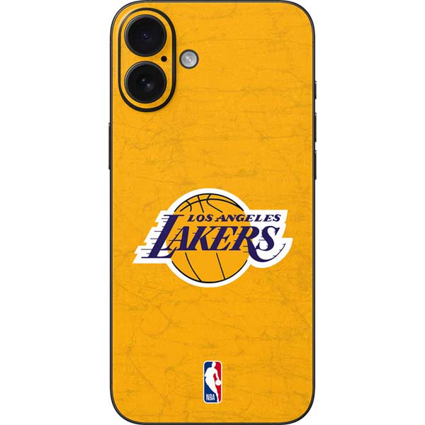 NBA Los Angeles Lakers Distressed iPhone 16 Plus Skin