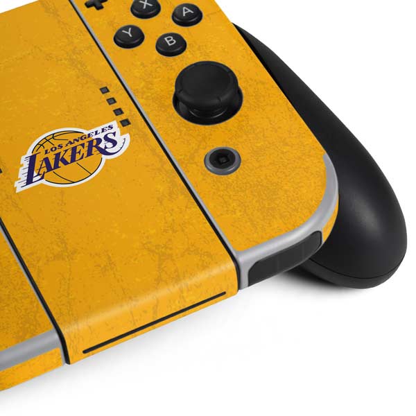 NBA Los Angeles Lakers Distressed Nintendo Switch OLED (2021) Skin