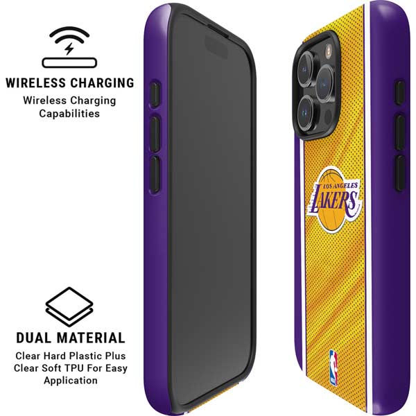 NBA Los Angeles Lakers Home Jersey iPhone 16 Pro Max Magsafe Impact Case