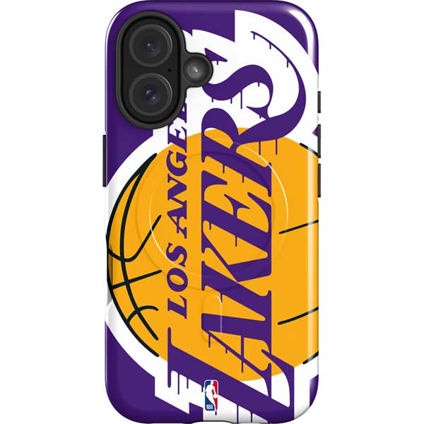 NBA Los Angeles Lakers Large Logo iPhone 16 Plus Magsafe Impact Case