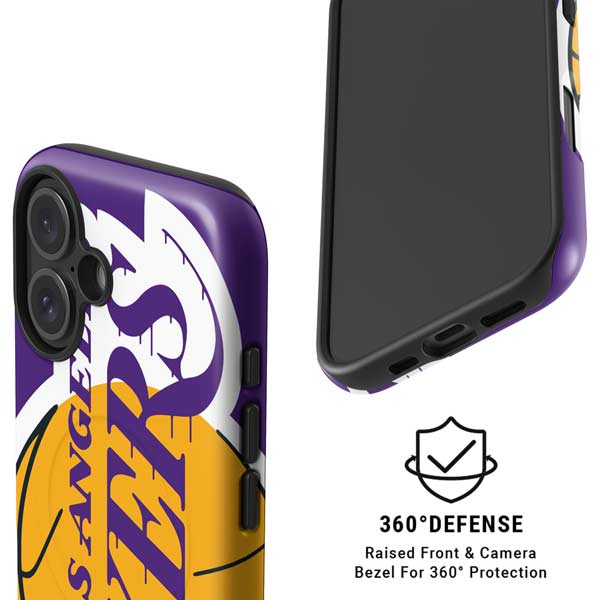 NBA Los Angeles Lakers Large Logo iPhone 16 Plus Magsafe Impact Case
