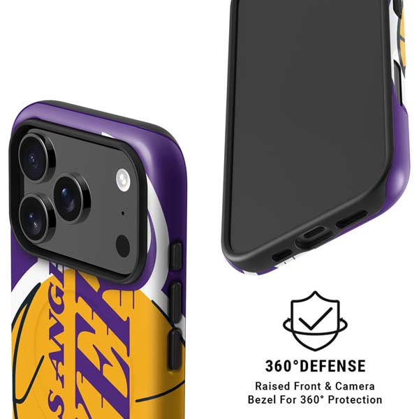 NBA Los Angeles Lakers Large Logo iPhone 17 Pro Max Magsafe Impact Case