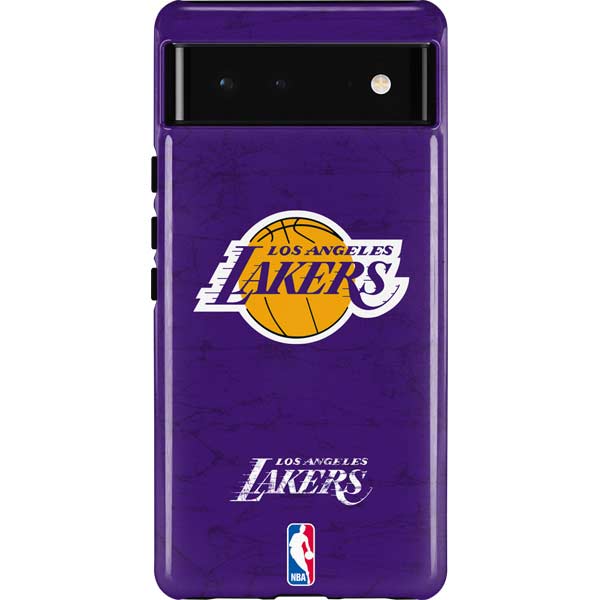 NBA Los Angeles Lakers Purple Primary Logo Pixel Cases