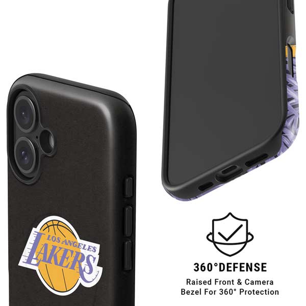NBA Los Angeles Lakers Retro Palms iPhone 16 Magsafe Impact Case