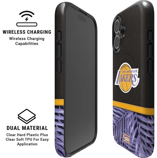 NBA Los Angeles Lakers Retro Palms iPhone 16 Magsafe Impact Case