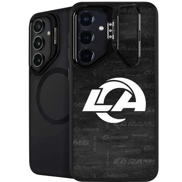 NFL Los Angeles Rams Black & White Galaxy S26 Plus Kickstand Case