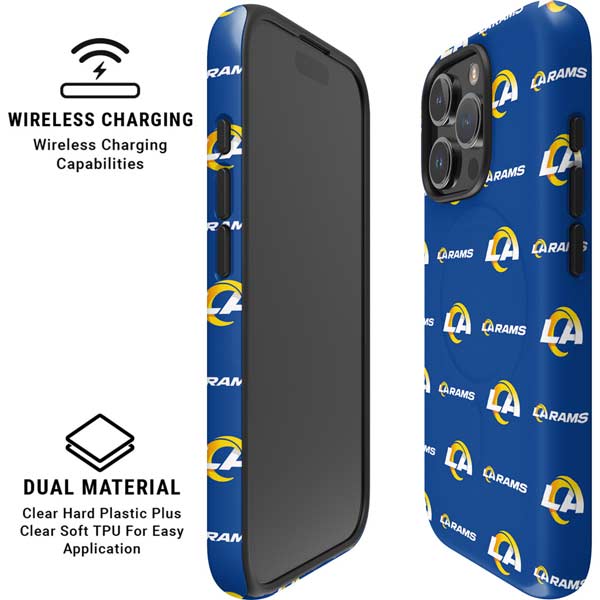 NFL Los Angeles Rams Blitz Series iPhone 16 Pro Magsafe Impact Case