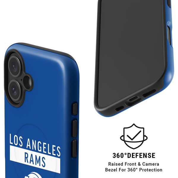 NFL Los Angeles Rams Blue Performance Series iPhone 16 Magsafe Impact Case