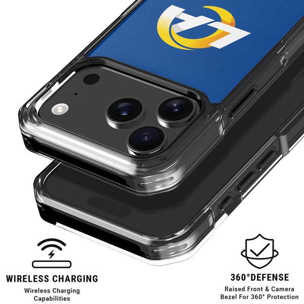 NFL Los Angeles Rams Distressed iPhone 17 Pro Clear Case
