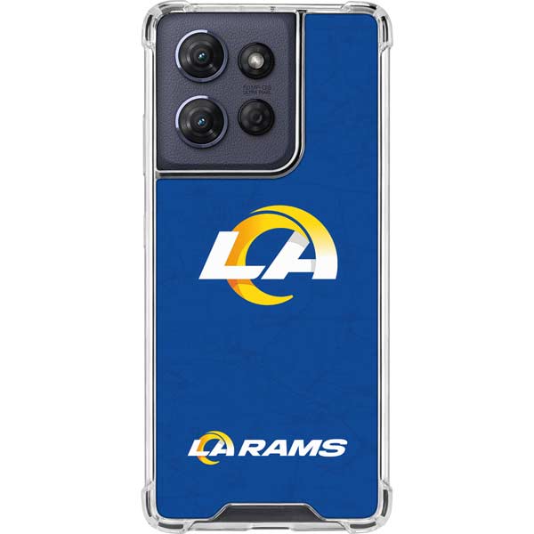 NFL Los Angeles Rams Distressed Moto G 5G (2025) Clear Case