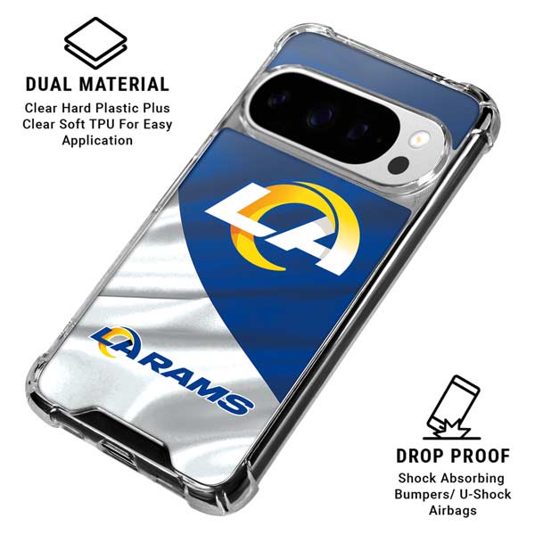 NFL Los Angeles Rams Google Pixel 10 Pro XL Clear Case