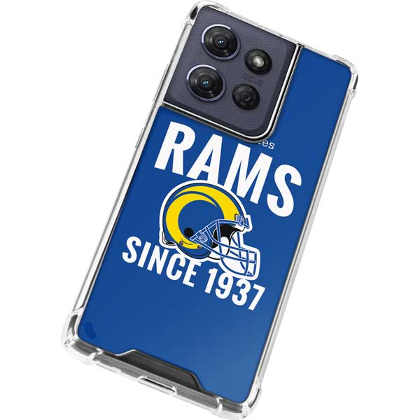 NFL Los Angeles Rams Helmet Moto G Play 5G (2025) Clear Case