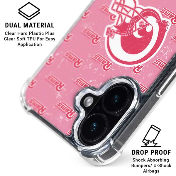 NFL Los Angeles Rams Pink Logo Blast iPhone 17 MagSafe Case