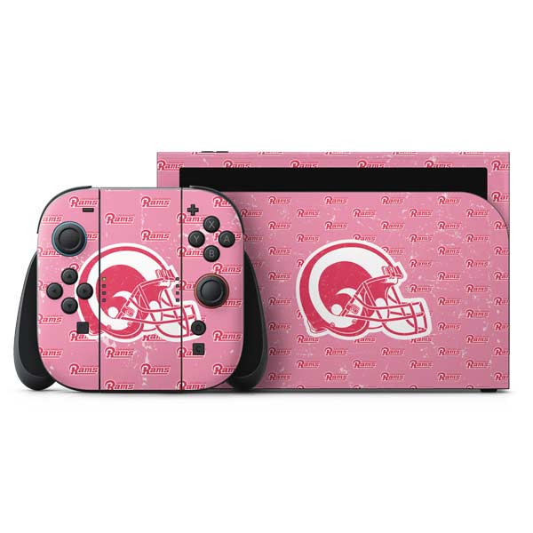 NFL Los Angeles Rams Pink Logo Blast Nintendo Skins