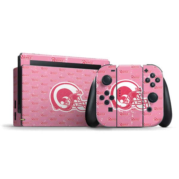 NFL Los Angeles Rams Pink Logo Blast Nintendo Skins