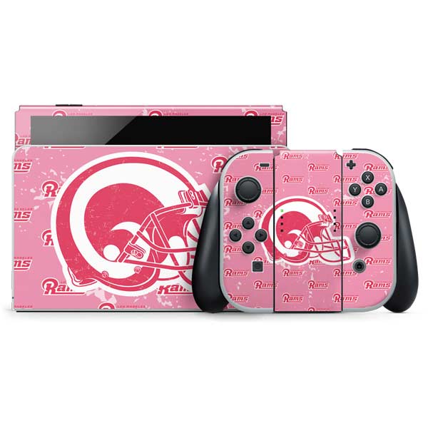 NFL Los Angeles Rams Pink Logo Blast Nintendo Skins