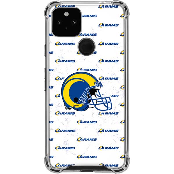 NFL Los Angeles Rams White Logo Blast Pixel Cases