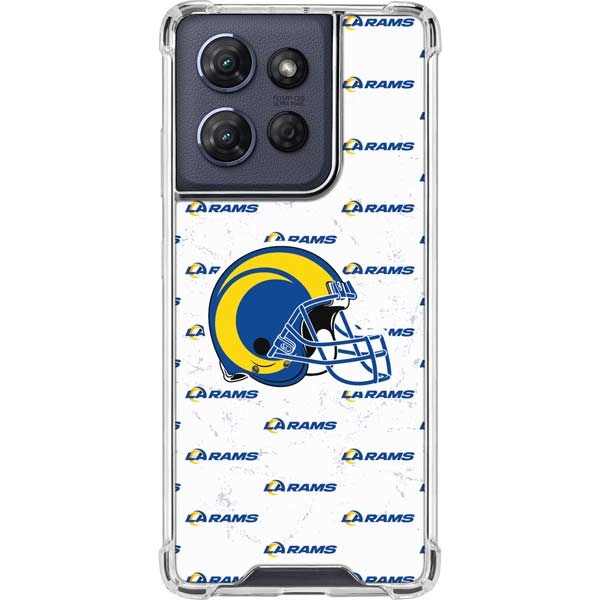 NFL Los Angeles Rams White Logo Blast Moto G 5G (2025) Clear Case