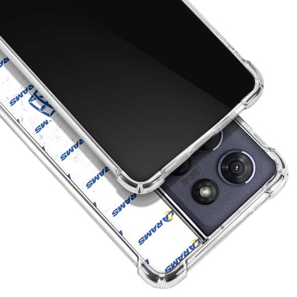 NFL Los Angeles Rams White Logo Blast Moto G Power 5G (2025) Clear Case