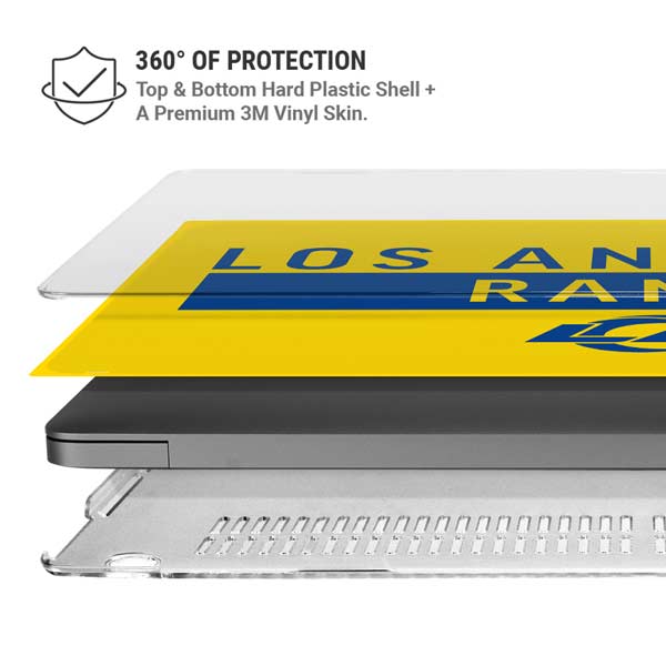NFL Los Angeles Rams White Performance Series MacBook Pro 14in (2021-24) Case plus Skin