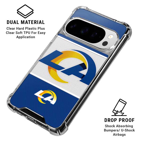 NFL Los Angeles Rams Zone Block Google Pixel 10 Pro Clear Case