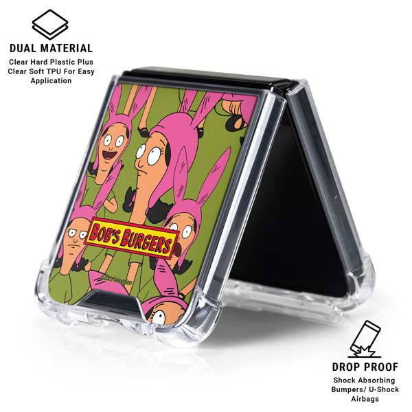 Bobs Burgers Louise Belcher Galaxy Z Flip7 Clear Case